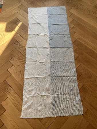 Sommer Schal, blau-weiss gestreift, 100% Baumwolle