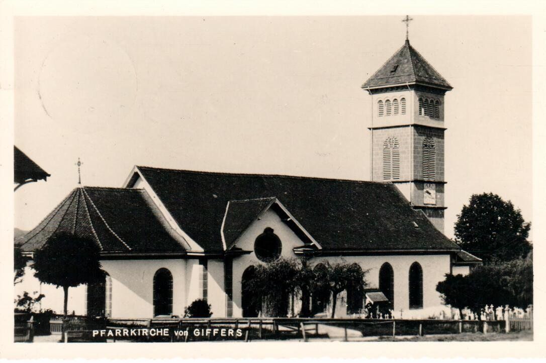Cartoline postali: Pfarrkirche von Giffers – Usato da Wolhusen venduto da Curver9