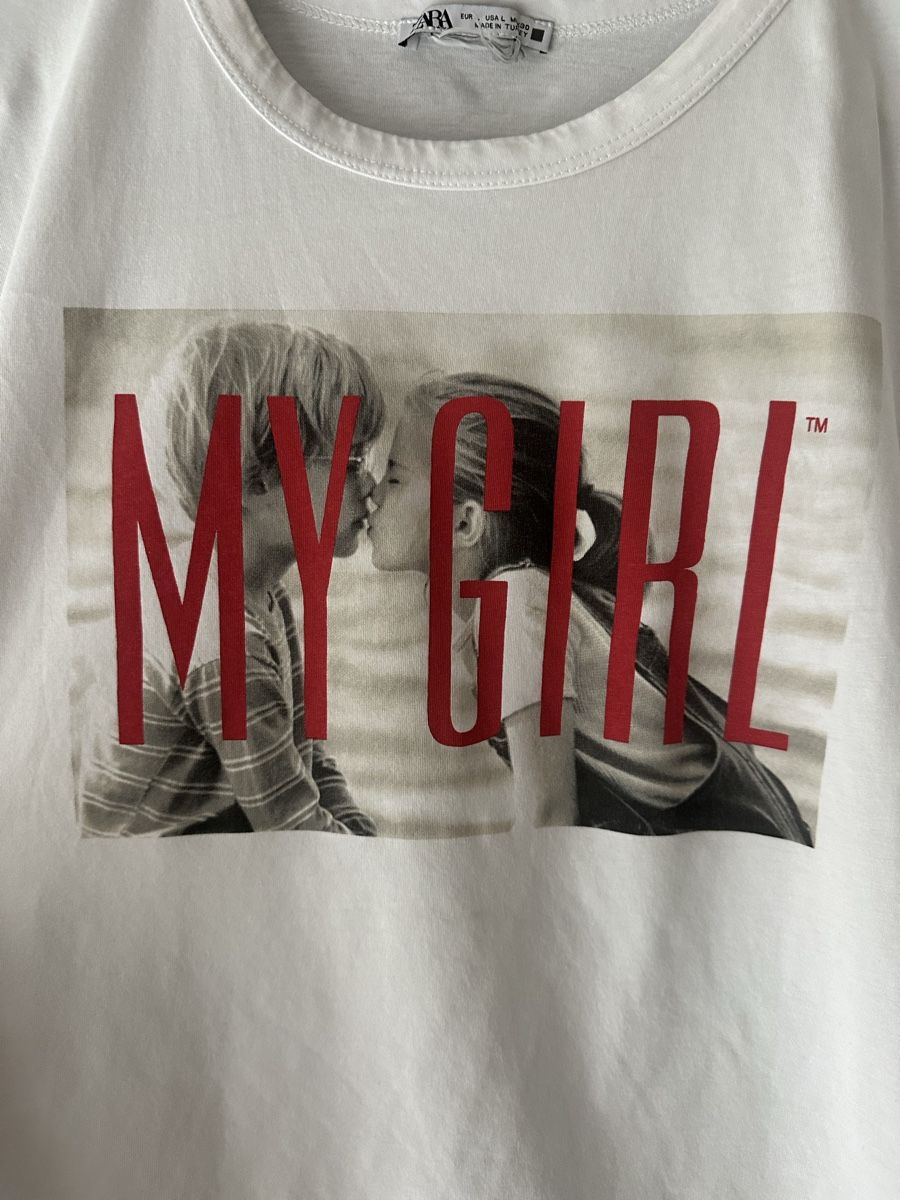 Zara T-shirt: 2 T-Shirts weiss Gr. 40 mit Print – Usato da Altendorf venduto da Eastwick4 2