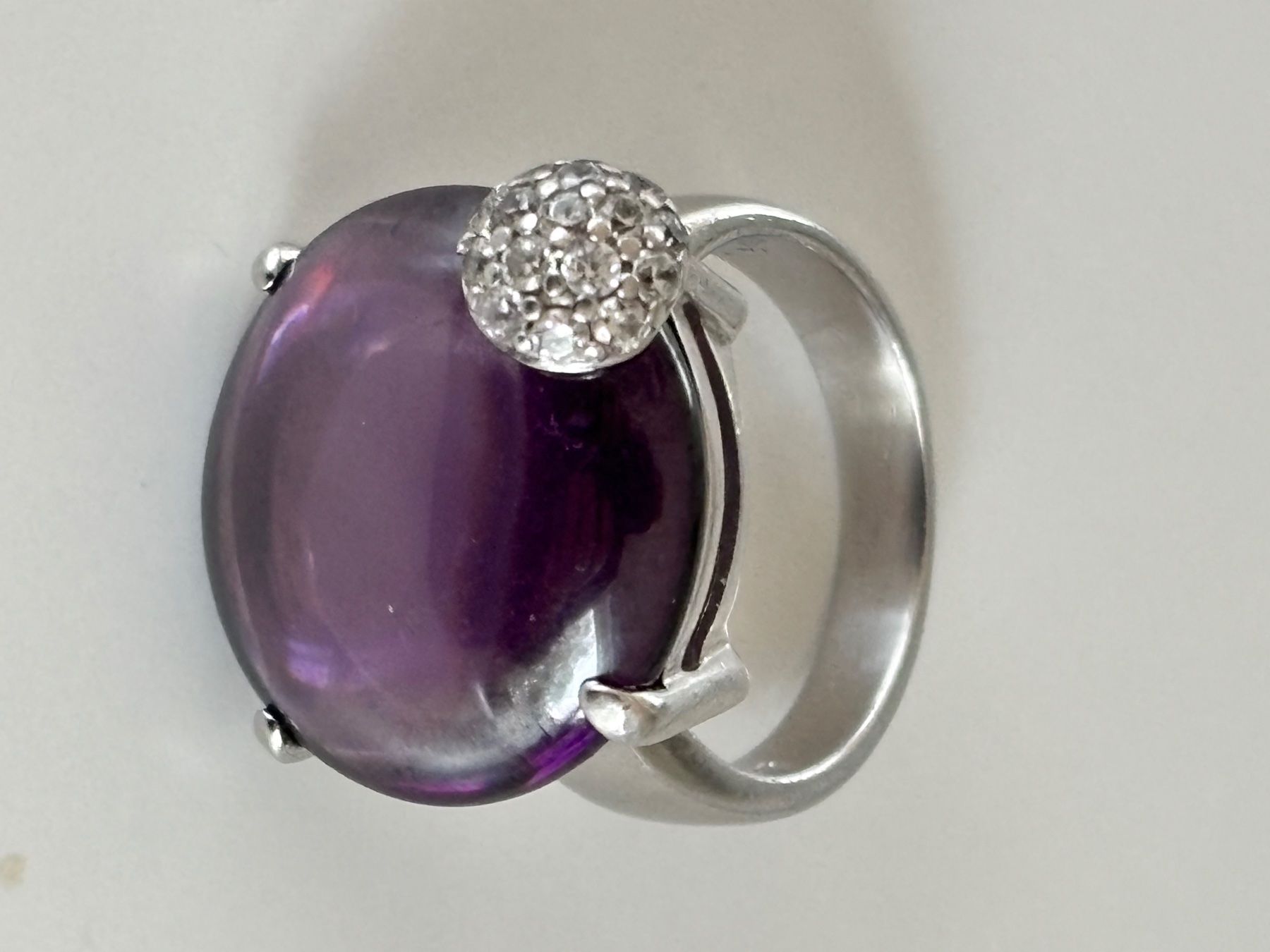Anelli: Ring Silber 925 mit Amethyst Zirkonia – Usato da Stein AR venduto da EvaL056 2