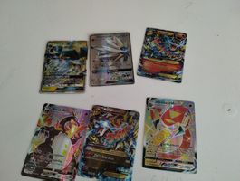  6 cartes Pokémon brillantes