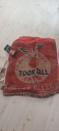 Turnbeutel Rucksack Seesack Upcycling aus einem Jutesack