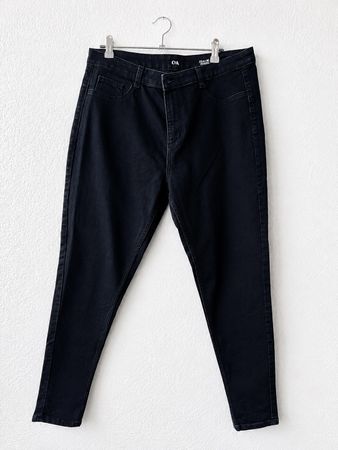 Schwarze C&A Jeggings Gr. 44 (Short) stretch 🖤