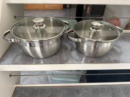 2 Pfannen 18 & 20 cm  Durchmesser.  Induktionstauglich ***