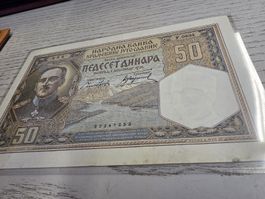 50 Dinara Jugoslawien 1931 guter Zustand