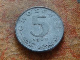 AUTRICHE  5  Groschen  1968