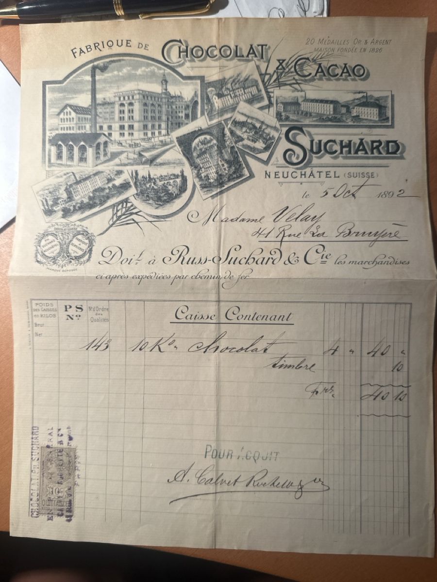 Documenti: Suchard 1892 Super !!👍 – Usato da Morbio Inferiore venduto da Ecod