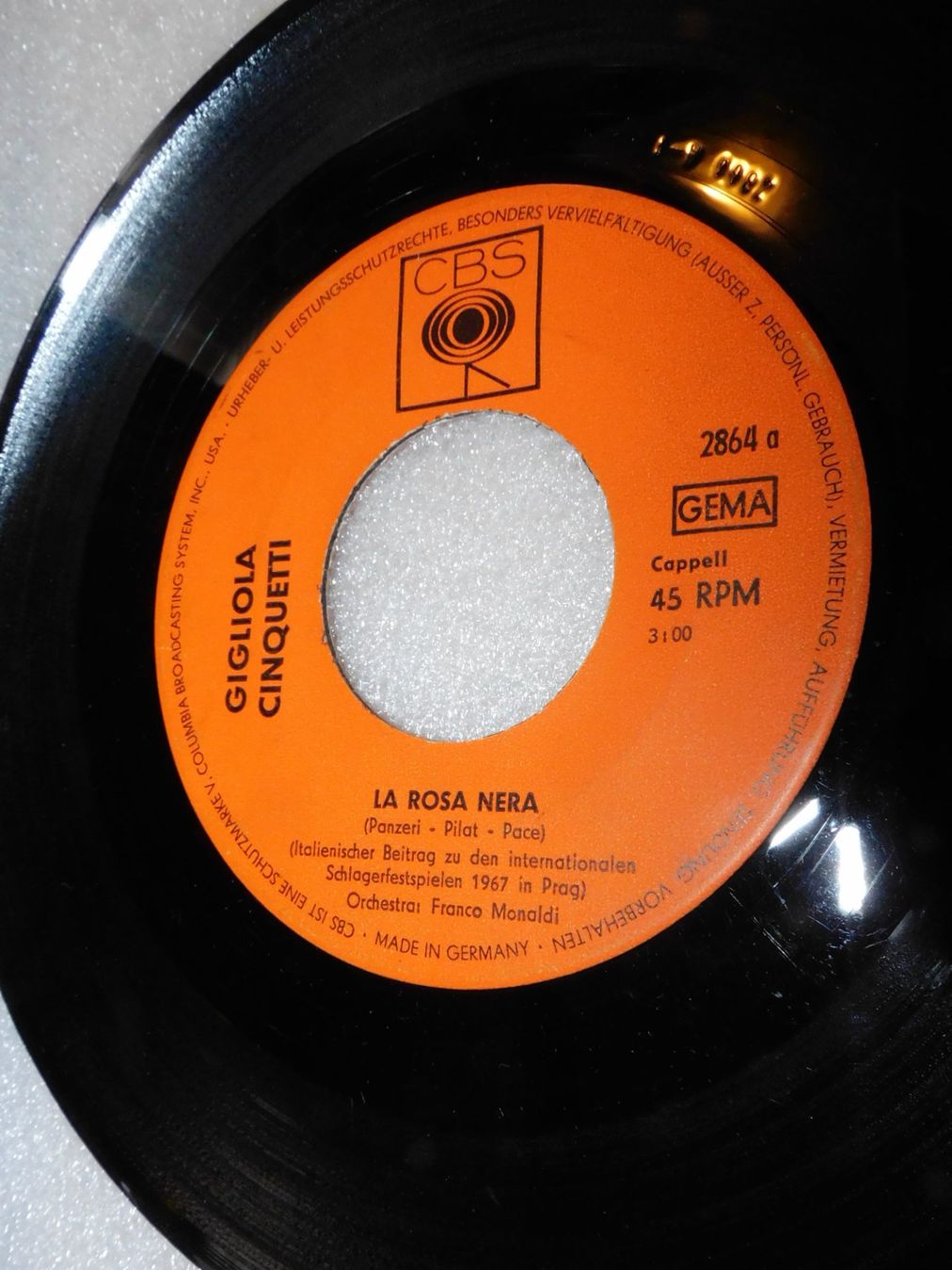 Schallplatten: Single Gigliola Cinquetti - La Rosa Nera . 1967  Single – Gebraucht aus Sursee von 76 2