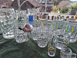 13 DIVERSE BIERKRÜGE