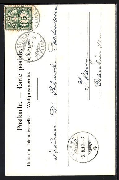 Cartoline postali: Künstler-AK Basel, J. P. Hebeldenkmal – Usato da Berlin venduto da bartko-reher 1