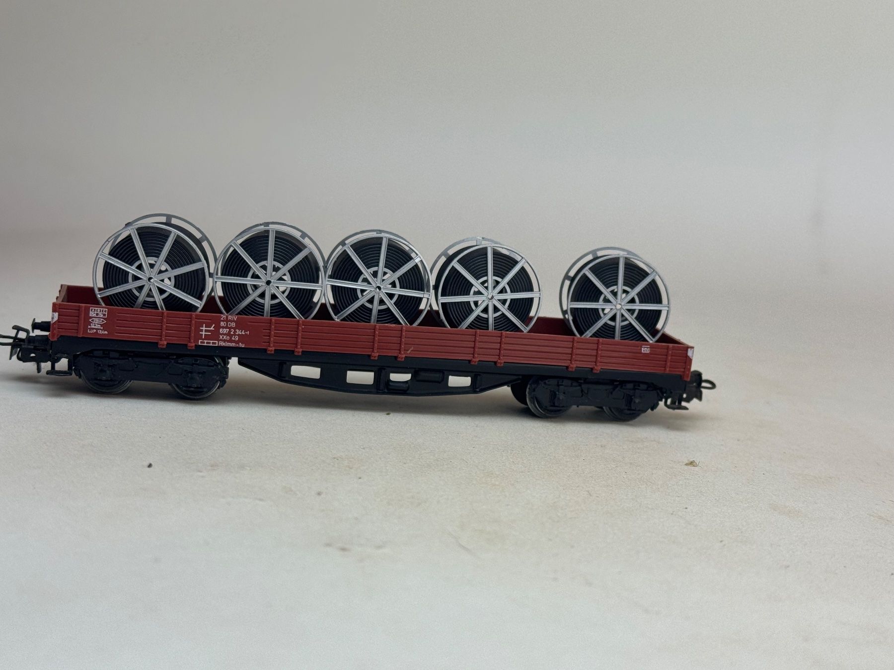 Märklin Modelleisenbahnen: VE1- Märklin Flachwagon mit Kabelrollen – Gebraucht aus Elm von Wikmtz 1