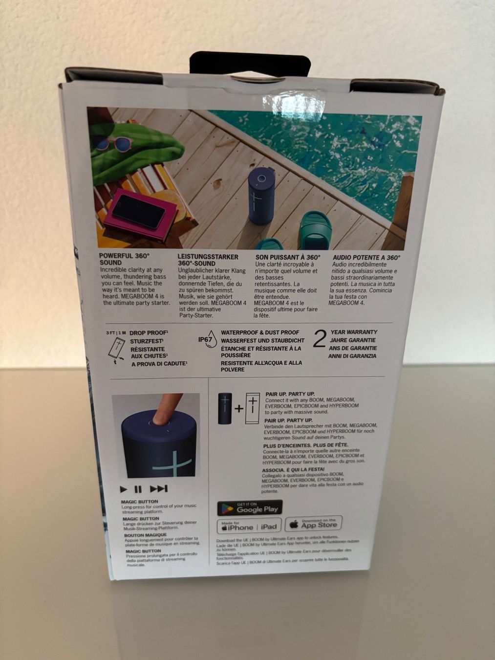 Ultimate Ears Lautsprecher: MEGABOOM 4 Blue, Bluetooth Speaker, Ungebraucht – Neu und originalverpackt aus Wohlen AG von Rocker99 4