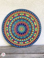 Mandala auf Holz, Mandala Bild, Gemälde, Geschenk, Kunst