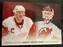 NHL ART Karte Niklas Lidstrom Redwings Martin Brodeur Devils