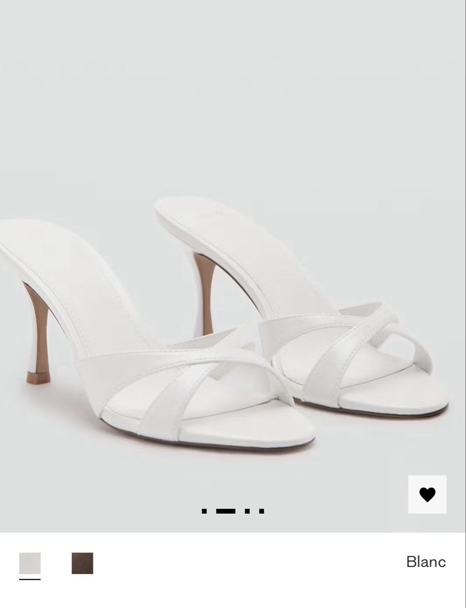 Mango Damenschuhe: Mango White Heels  – Gebraucht aus Genève von Thayisha