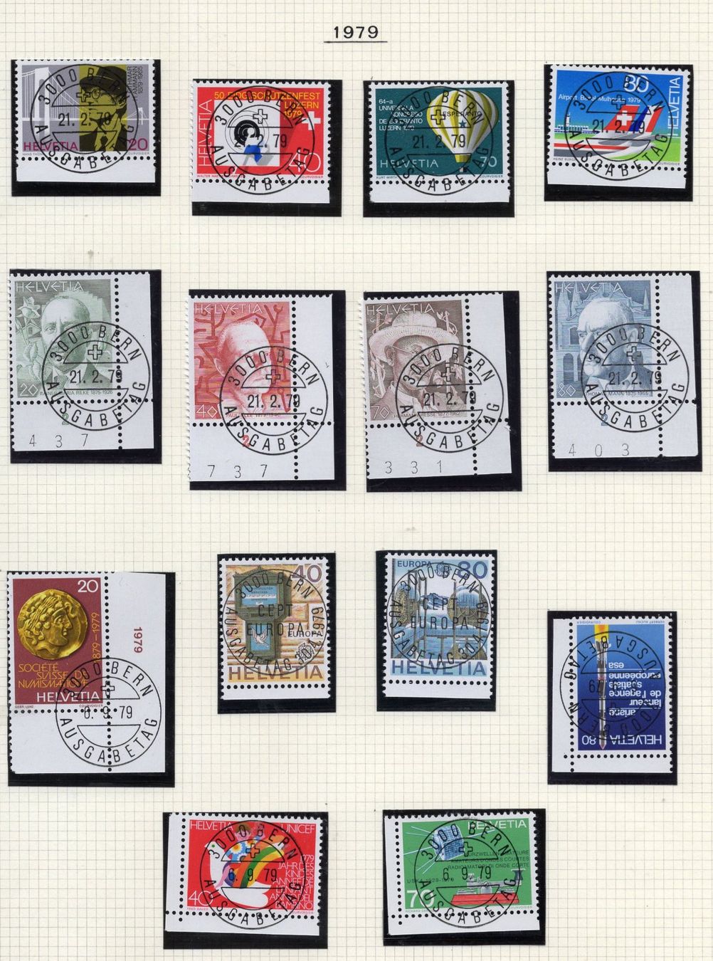 Alle Briefmarken: R2574  /  Propagande 1979-1982 obl. centrales – Neu (gemäss Beschreibung) aus Ste-Croix von MONT-TAGNAC 3