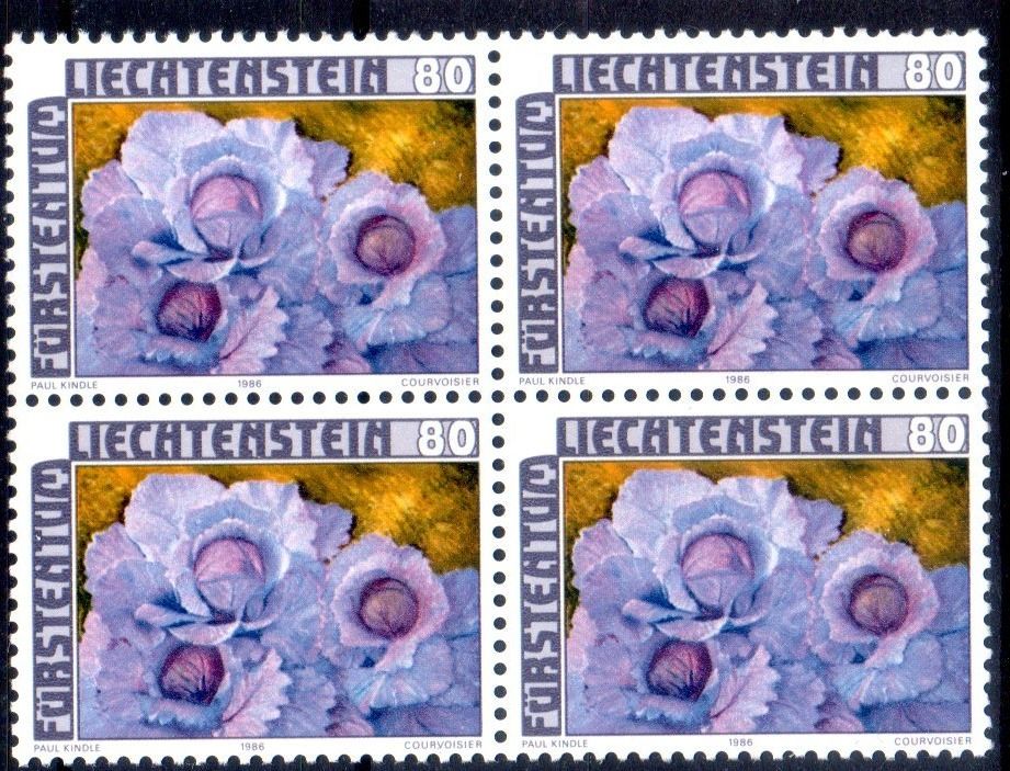 Tutti i francobolli: 1986 BLAUKRAUT 4ERBLOCK ** POSTFRISCH ** - BB148 – Usato da Losone venduto da EM2019