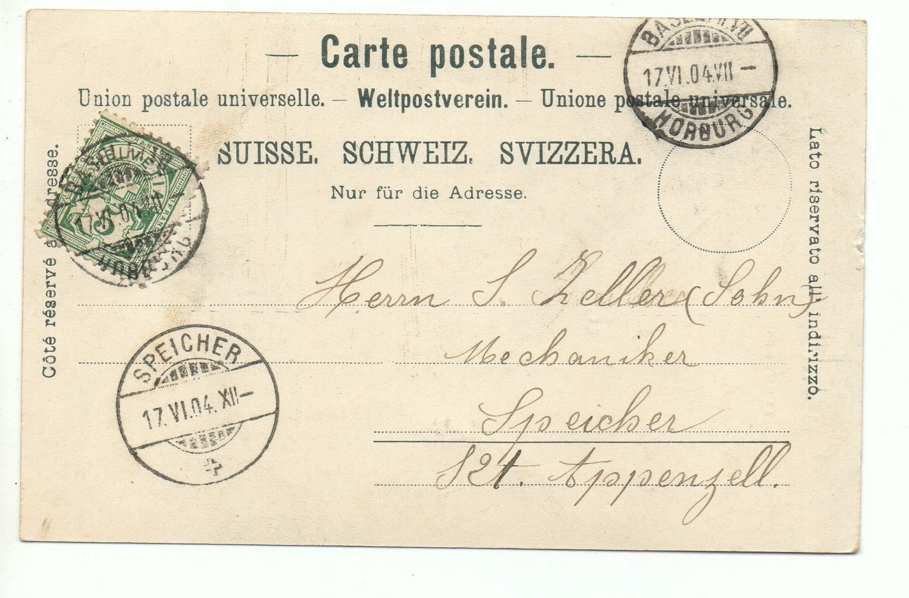 Cartoline postali: BASEL Basler Blumen-Mädchen – Usato da Jona venduto da philajona 1