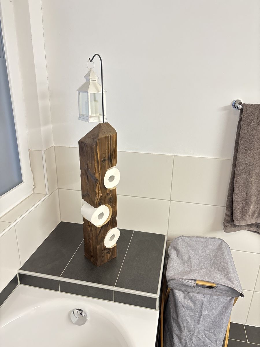 WC: WC Rollenhalter Holz mit Laterne – Usato da Salvenach venduto da Bali06 2