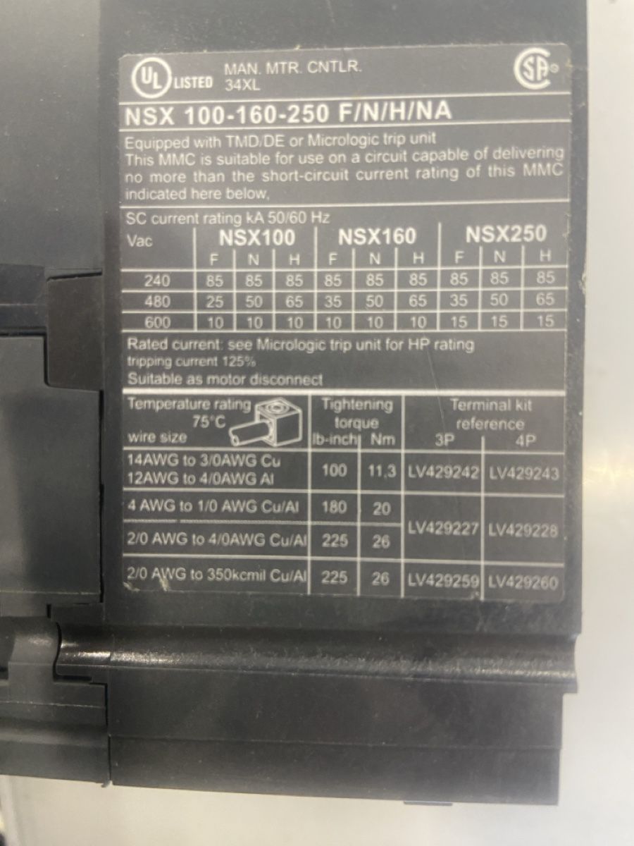 Schneider Interruttori: Schneider NSX 250F Leistungsschalter – Usato da Mollis venduto da oli888 1