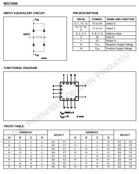 Componenti elettronici: M22100B1 4x4 CROSSPOINT SWITCH WITH CONTROL MEMORY 7 Stück – Nuovo e nell'imballaggio originale da Oberwangen b. Bern venduto da Vittorio0 3