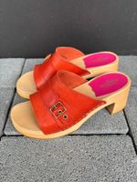 Swedish Hasbeens 37 orange leather sandals