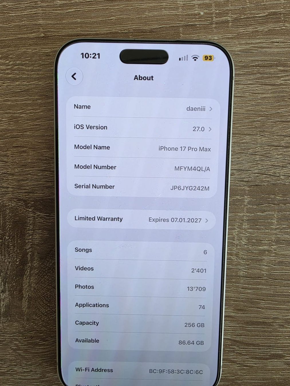 Apple Portables: Iphone 17 pro Max zu verkaufen – D'occasion à Wiesendangen par dan_zdp2 4