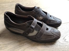 Halbschuhe Leder Damen Mädchen Klettvers. Theresia M. Gr. 36