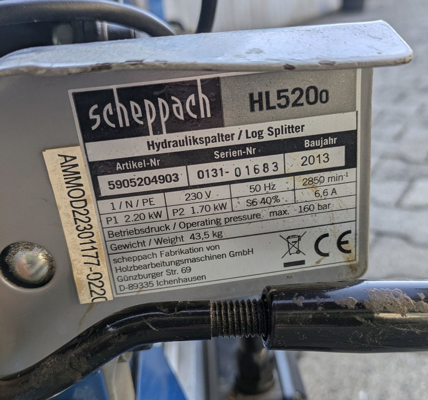 Scheppach Alle Maschinen: Holzspaltmaschine Scheppach – Gebraucht aus Mellingen von Benvoric 3
