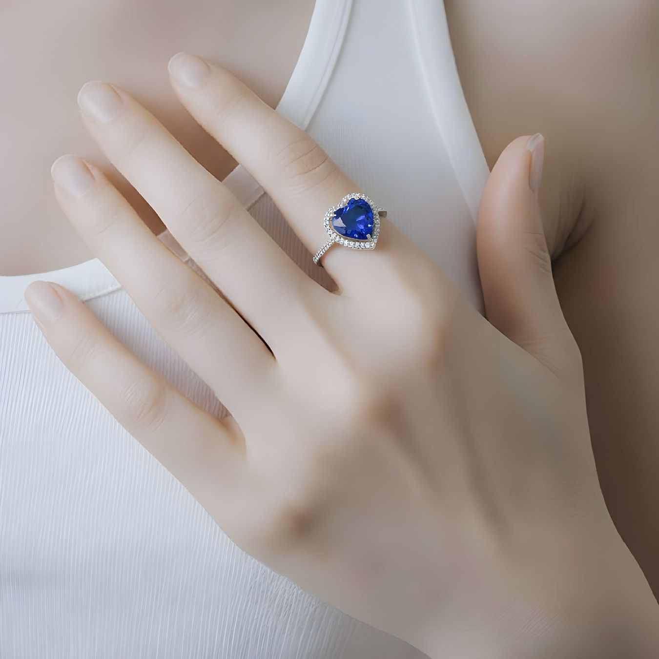 Anelli: Saphir-Ring 14k Weissgold 3,467ct – Nuovo e nell'imballaggio originale da Illnau venduto da Juwelier_Mahler_GmbH 1