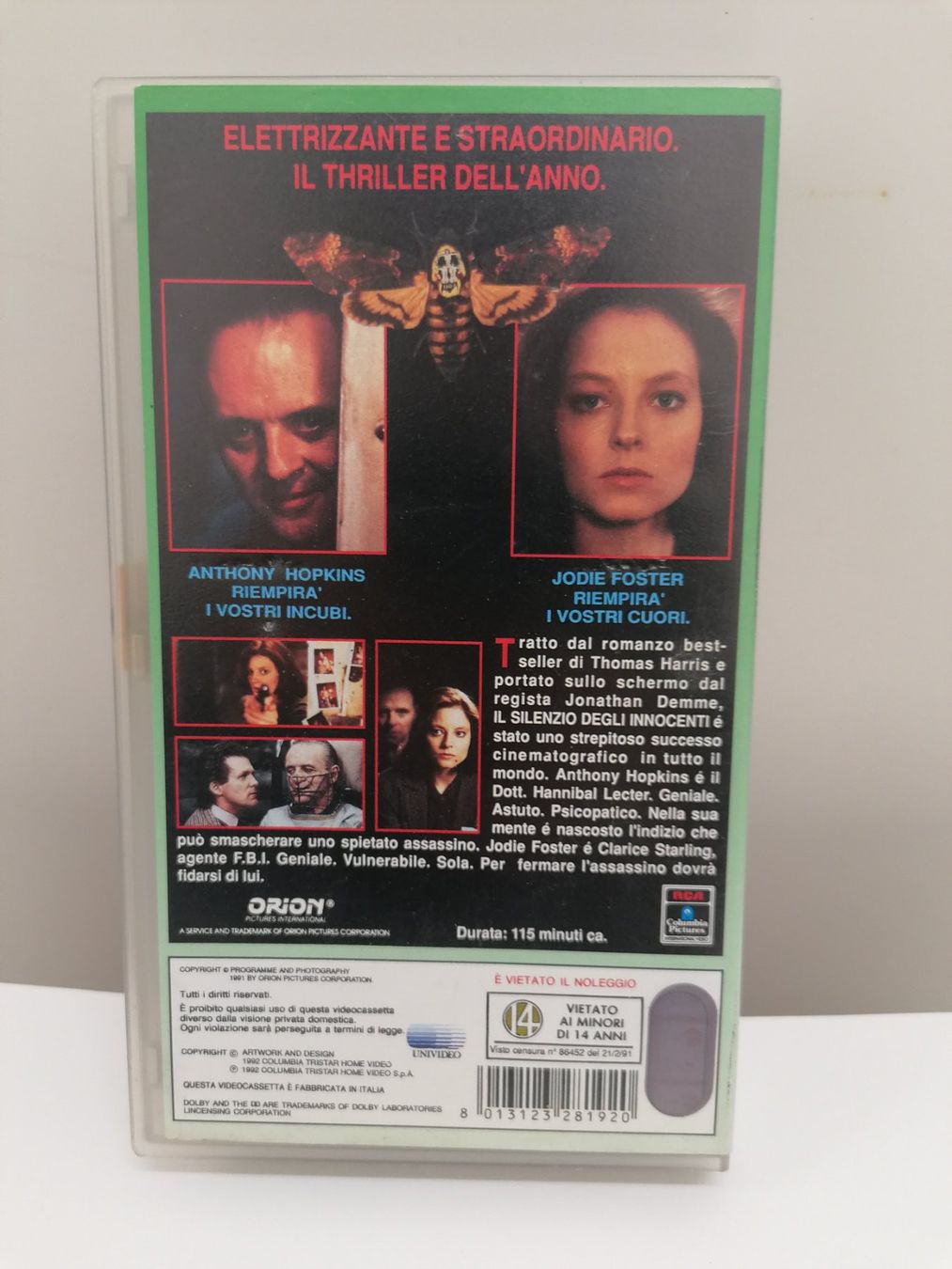 Tutti i VHS: Il Silenzio degli innocenti VHS – Usato da Binningen venduto da samorga21 3