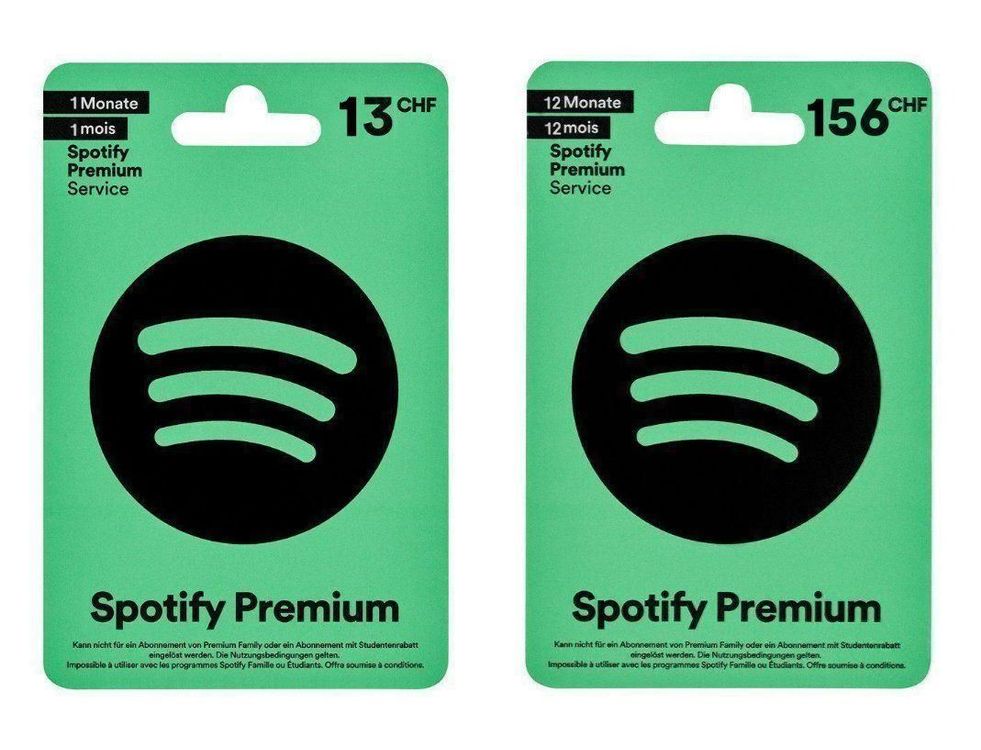 Gutschein für 12 Monate Premium Spotify Kaufen | Ricardo auf