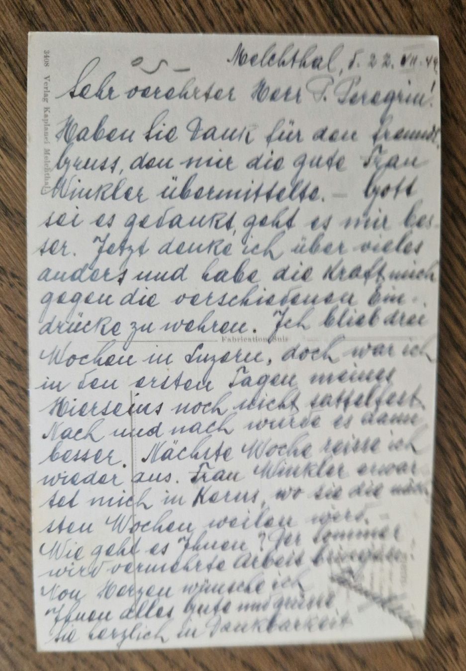Cartes postales: Wallfahrtskirche Melchtal 1944 – D'occasion à Ebikon par Donar50 1