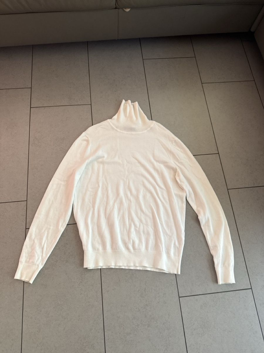 Maglioni & Felpe: Edler Rollkragenpullover, Wollmischung, Weiss - Gr. M – Usato da Neuenhof venduto da abay_shop