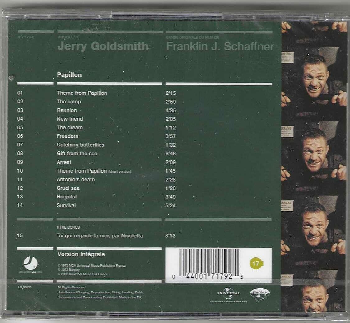 CDs: Jerry Goldsmith - Papillon - Neue – Neuf avec emballage d'origine à Genève par CDLPBookS 1