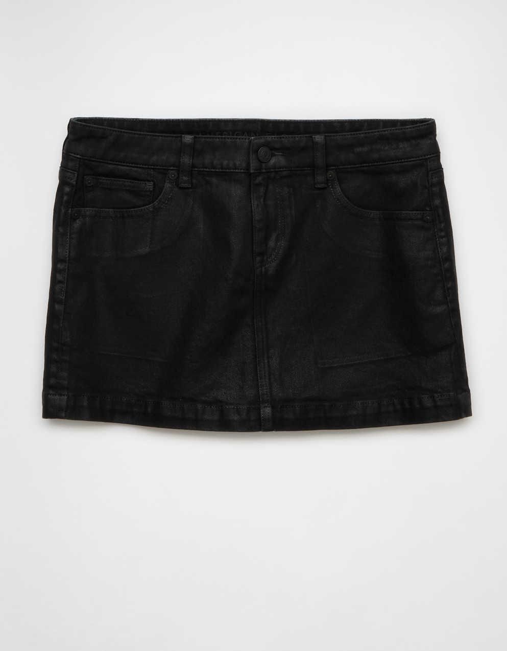 Gonne: Minijupe en denim noir extensible à taille basse - Taille 31 – Nuovo e nell'imballaggio originale da Lausanne venduto da So5152 4