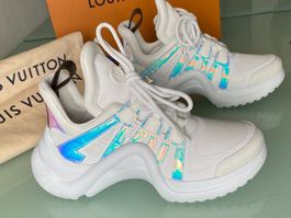 LOUIS VUITTON Archalight Mesh Leder Low Top Sneakers 37 NEU