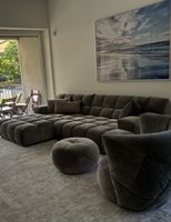 Bretz Ocean 7 Ecksofa – Eisgrau – 297 × 196 cm