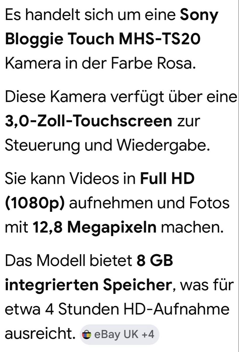 Sony Fotocamera: SONY BLOGGIE DIGITALCAMERA – Usato da Plons venduto da wartauchris 6