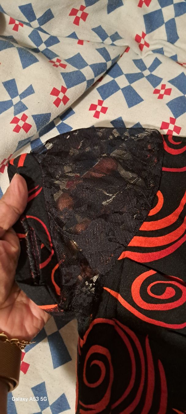 Camicette: Stylish Black & Orange Swirl Blouse – Nuovo (secondo la descrizione) da Bern venduto da mahilini 4