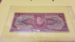 Antike Brasilianische 100 Cruzeiros Banknote 1940er Sammler