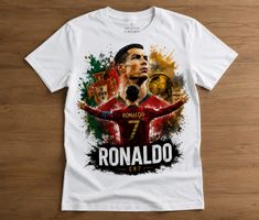 Baumwolle Herren T-shirt Gr. S Ronaldo NEU