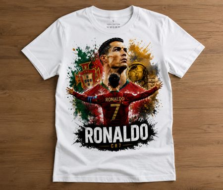 Baumwolle Herren T-shirt Gr. S Ronaldo NEU