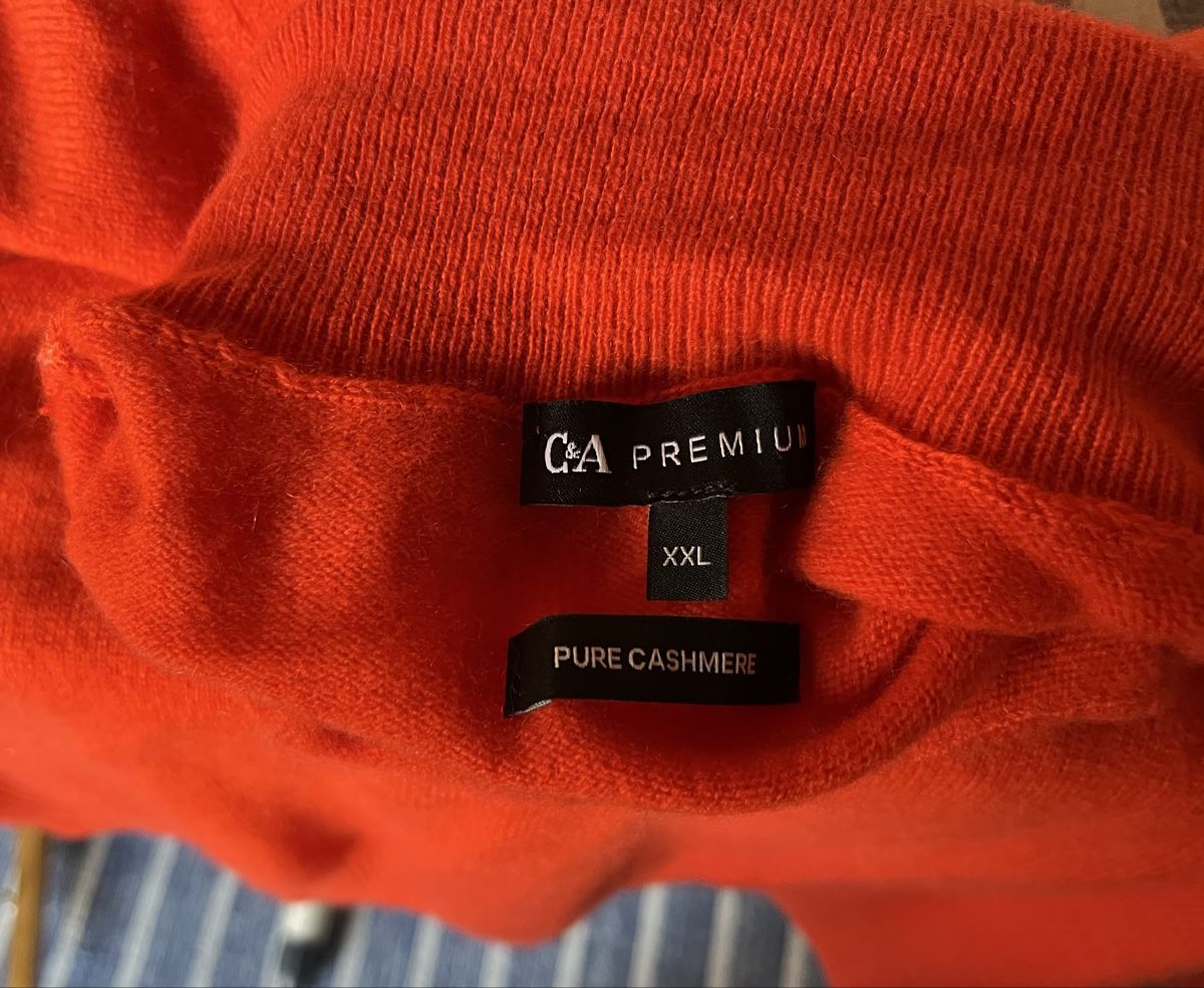 C&A Maglioni & Felpe: Cashmere Rollkragenpullover orangerot – Nuovo (secondo la descrizione) da Winterthur venduto da sew-la-vie 1