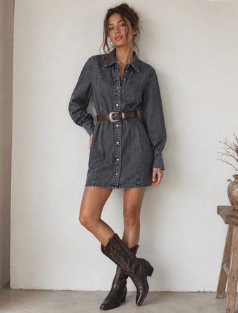 Ganni Denim Dress S/M. New with tag price 375 €!!!
