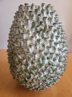 Designer Vase grün weiss Keramik Unikat Meg Braff Designs