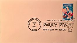 FDC / USA 34 / PORKY PIG / Beverly Hills CA / 1.10.2001 gros