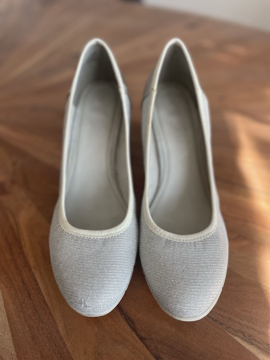 S.Oliver Scarpe da donna: Escarpin S. Oliver argenté – Usato da Biel/Bienne venduto da Muriel0604 2