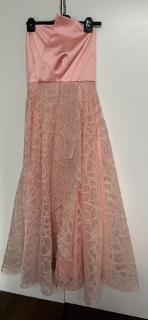 Swing Strapless Evening Dress – Flamingo Pink