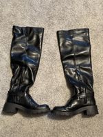 Zara Knee High Boots Black Size 39 Used Condition